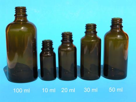 Braunglasflaschen DIN 18 rund