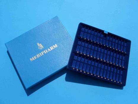 Kunstleder-Etui leer zur Aufnahme von 225 Testampullen - Auslaufmodell