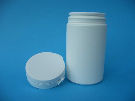 Kunststoffdose PE weiß 300 ml mit originalitätsgesichertem Deckel 