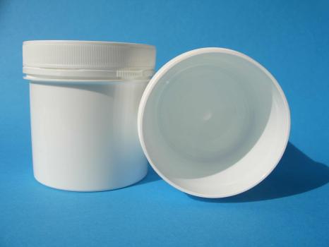 Kunststoffdose PP weiß 200 ml mit originalitätsgesichertem Schraubdeckel 
