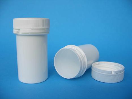 Kunststoffdose PP weiß 25 ml mit originalitätsgesichertem Schraubdeckel 