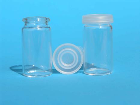 Schnappdeckel-Glas 5 ml aus Klarglas mit transparentem Deckel